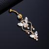 Piercing per Ombelico Microstone Chiodi per Ombelico Vento Farfalla Amore Anello per Ombelico Stella Luna Fiore Femminile Fibbia per Ombelico