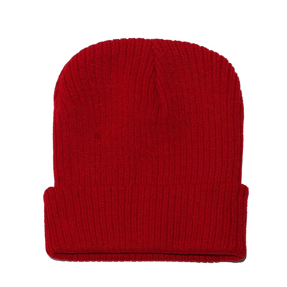 Solid color striped knitted hat women's warm hat autumn and winter outdoor bag head wool hat riding ear protector cold hat men