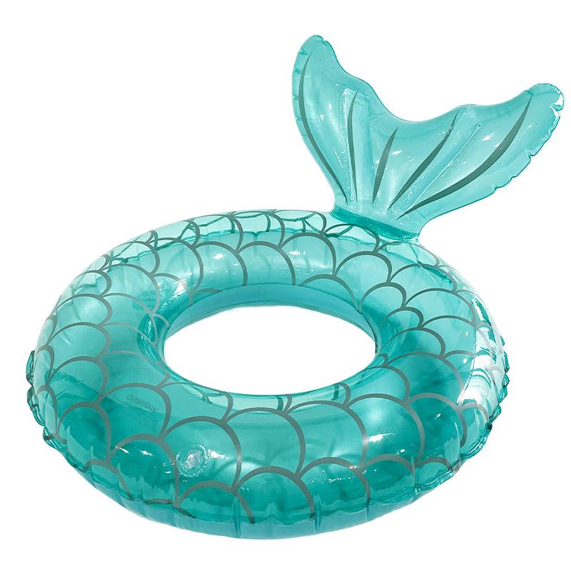 Starry Sky Sequin Mermaid Swim Ring: Thickened Inflatable Children's Float