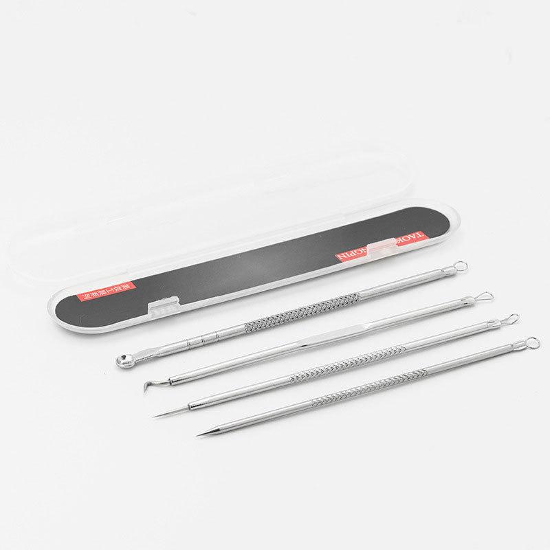Stainless Steel Blackhead and Acne Removal Tweezers Set