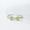 Adjustable Ring Sweet Cool Stacked Love Ring Women's Geometric Irregular Hollow Chain Silver Open Ring Ins Index Finger Ring
