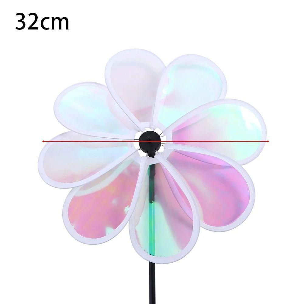 1Pcs Grounding Mounted Eight-leaf Windmill Bird Repelling Wind Spinner  For Outdoor
