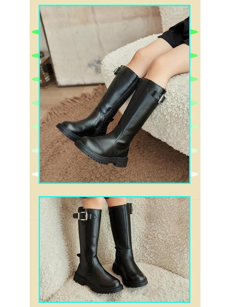 Girls' High-Top Fashion Show Boots - Knee-Length Princess Style