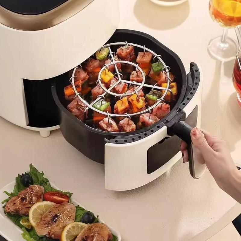 Stainless Steel 24 Skewer Vertical Grill Rack Detachable Bracket Easy Clean for Picnic Camping Grilling Cooking