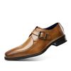 Japanese Style New Pointed-Toe Authentic Leather Business Formal Wear Leather Shoes Men's Buckle Office Wedding Gentleman Monk Shoes Orders