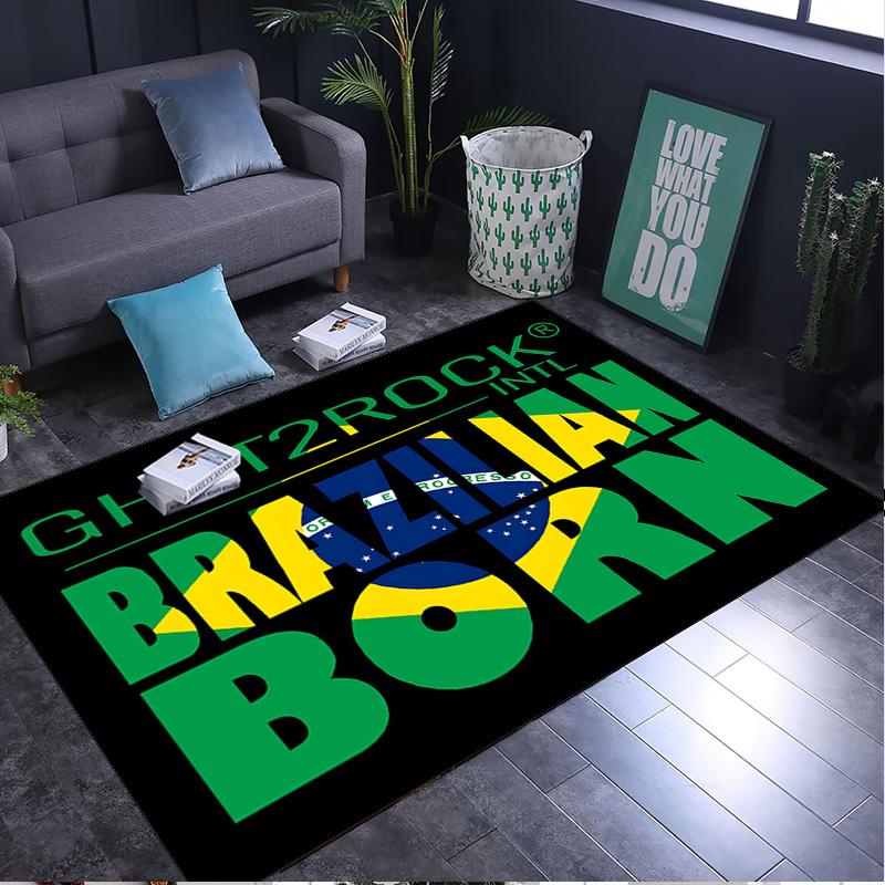 Brazil Rug Area rug for Livingroom, Bedroom, Palyroom, Chair Rug, Office Rug, Floor mat, Large Size Fan Christmas Birthday gift