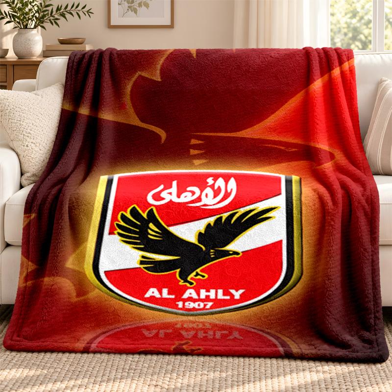 Al Ahly FC blanket Flannel Blanket Soft Cozy Plush Throw for Sofa Bed Lightweight Home Decoration Outdoor camping