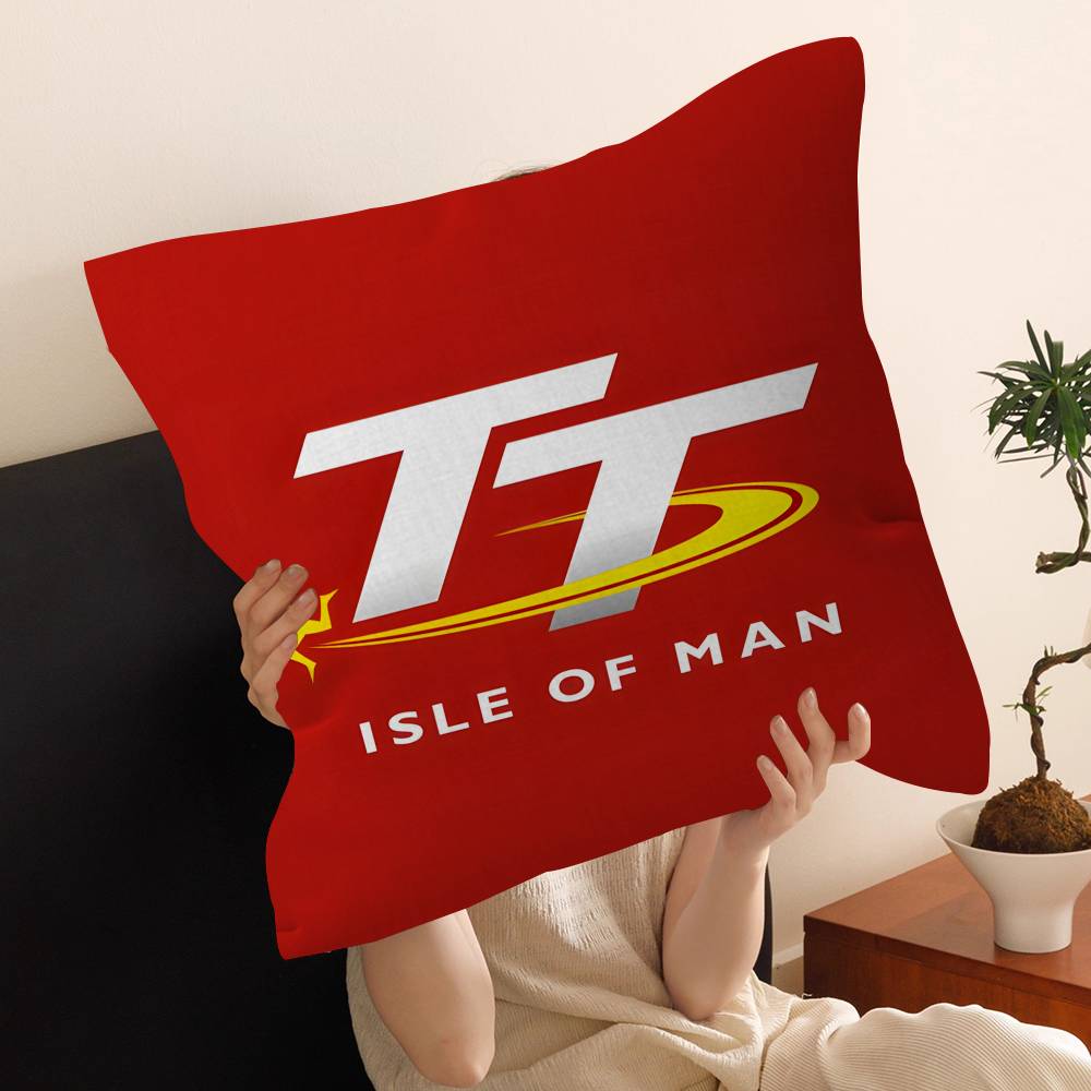 Motorcycle I-Isle Of Man TT Personalized Pillow Cover Kids Bedroom Wild Party Decor Pillowcase kid Birthday shower Gift