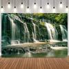 Lush Green Waterfall Forest Scenery Photo Backdrop Natural Landscape Photography Background for Portrait Shooting Home Decor8