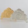 Elegant Nordic Style Metal Tissue Holder With Floral Design Gold Finish Living Room Office Bathroom