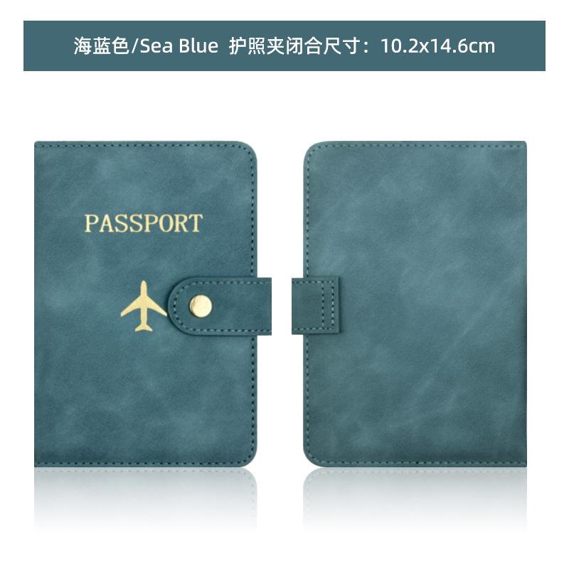 

1Pc ID Card Holder Travel Passport Cover Leather Multiple Card Slots Passport Holder Unisex Travel Organizer синій