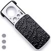 30X 60X 90X Pocket Jewelry Magnifier with UV LED Light Slide Out Magnifying Glass Optical Lens Loupe for  Diamonds Coins Stamps