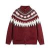 Unisex Fair Isle Wool Cardigan: Spring & Autumn Casual Color Block, Loose Long Sleeve Sweater for Men & Women