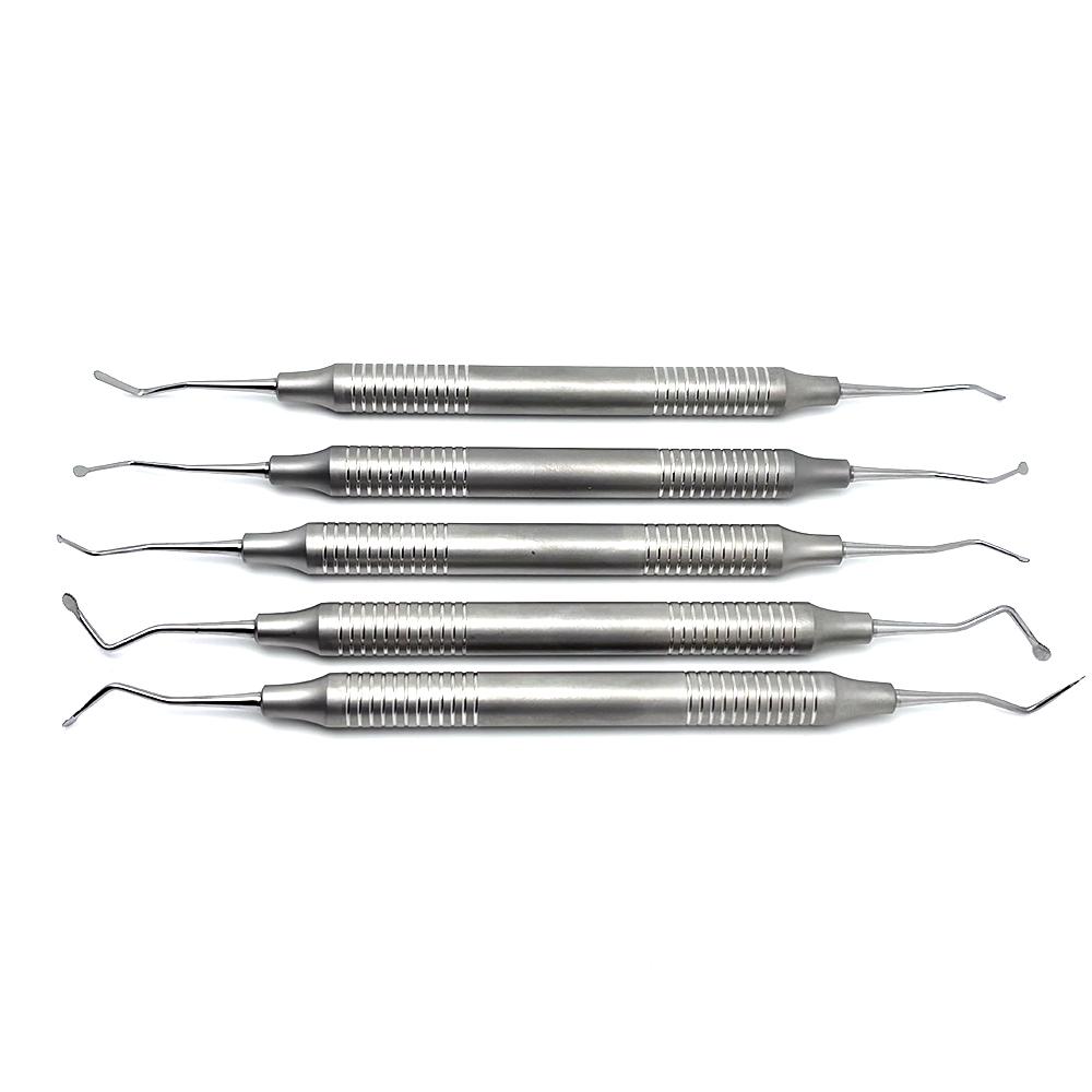 5 Stück Dental Zahnfleischretraktionsfaden-Packer Gezahnter Separator Picker Platzierungsinstrument Zahnarztwerkzeuge