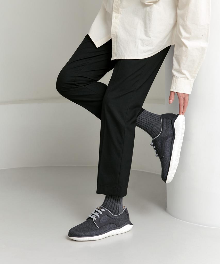 Ksns Urban Trek Wool Rib, Dark Grey - Barefoot Shoes [Men'S]