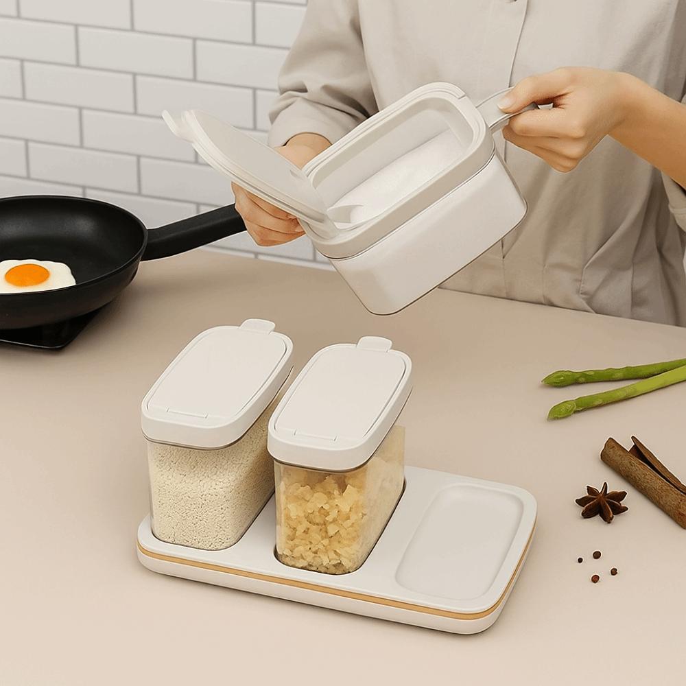 Moisture-proof Spice Storage Container Plastic Seasoning Box Set  Kitchen Supplies