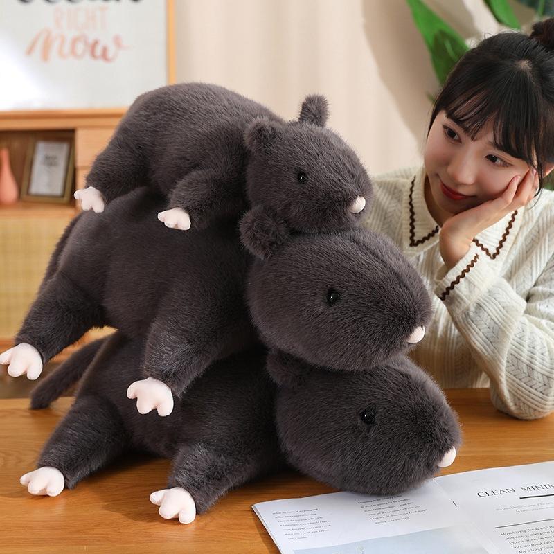 

Crouching Mouse Doll Pillow Plush Toy Cute Simulation Filling Soft Doll Cloth 35cm/13.78in