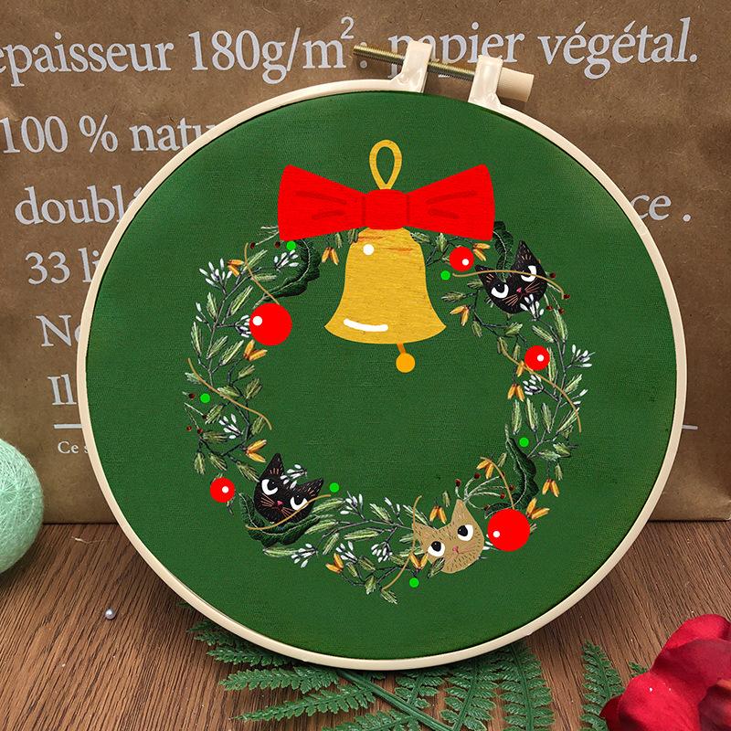 1 st Julklockmönster Broderi DIY Tygpyssel Kit Kreativt Hantverk Sömnad