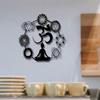 Metal Wall Art Yoga Meditation Symbol Black Painted Iron Mandala Decor for Home Study Meditation Room Spiritual Gift