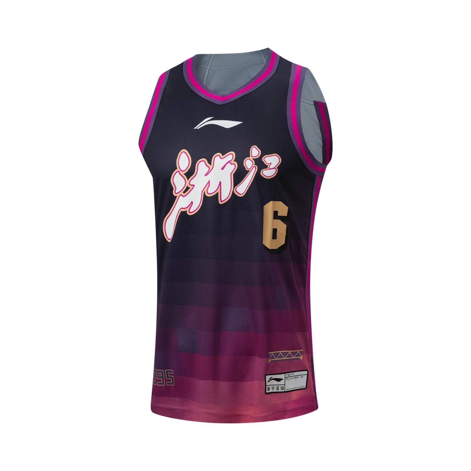 Li Ning Серия CBA Модная Круглый вырез Простая Повседневная Универсальная Баскетбольная майка Мужская майка AAYV723-1 L