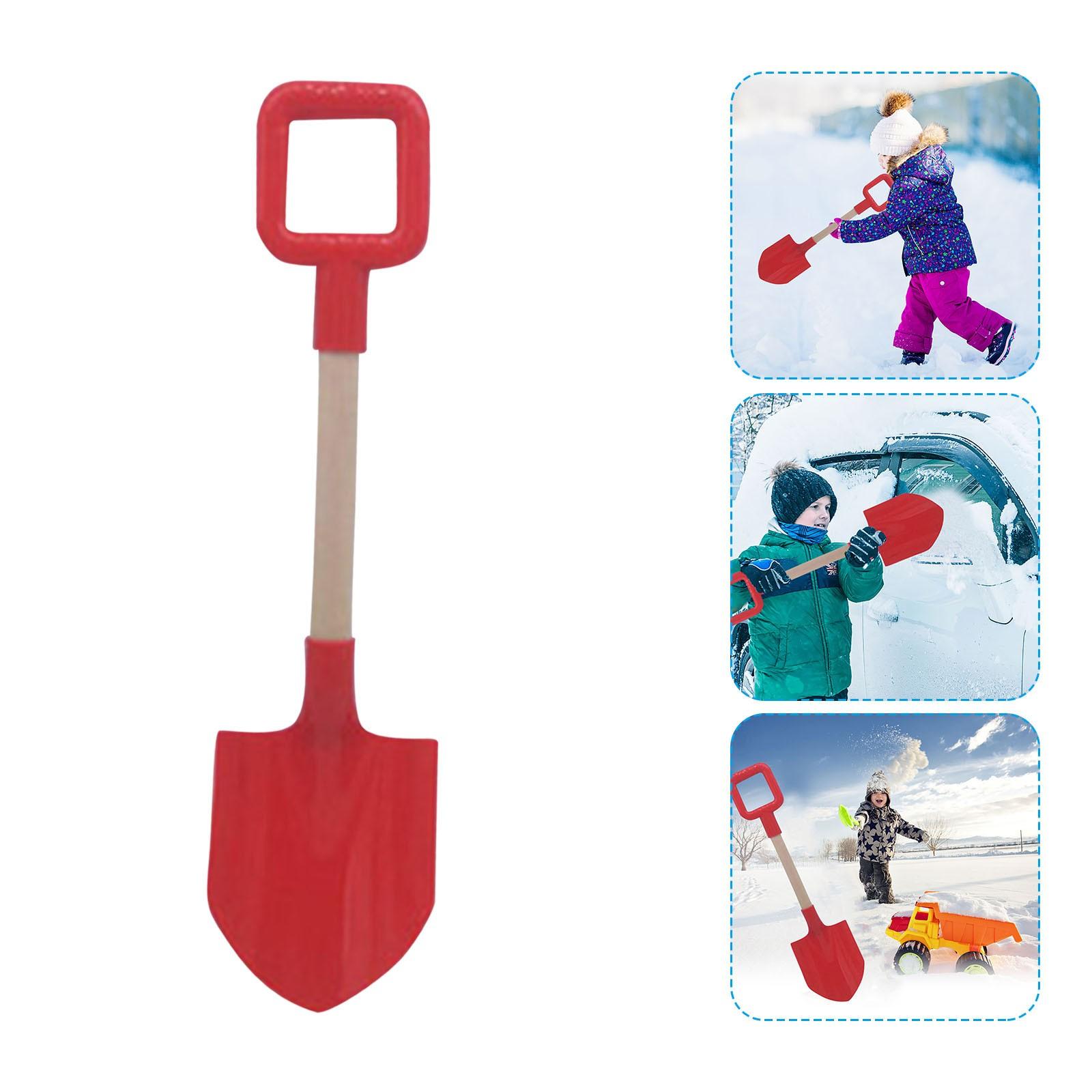 

1 шт. детская лопата для снега детская пляжная лопата с деревянной ручкой One Size красный