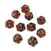10 Pcs Polyhedral RPG Dice Acrylic 20-Sided Double-Color Game Dice for Aesthetic Conscious Tabletop Player Easy-Use 24BD