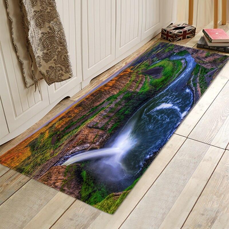 Forest Rug For Living Room Green Plant Tree Landscape Bedroom Bedside Yoga Prayers Anti-slip Carpet Sleeping Mats On The Floor