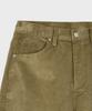 GLW Velvet Corduroy Curved Pants Beige