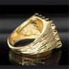 Jianjie Men's Uneven Bumpy Luxury Gold/Silver Color Rings Square Delicate Party for Business Men Charming Accessories