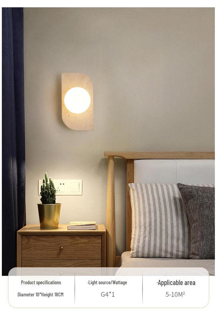 Wabi-Sabi Style Japanese Walnut Wall Lamp for Living Room, Bedroom, Hotel Entrance, or Corridor.