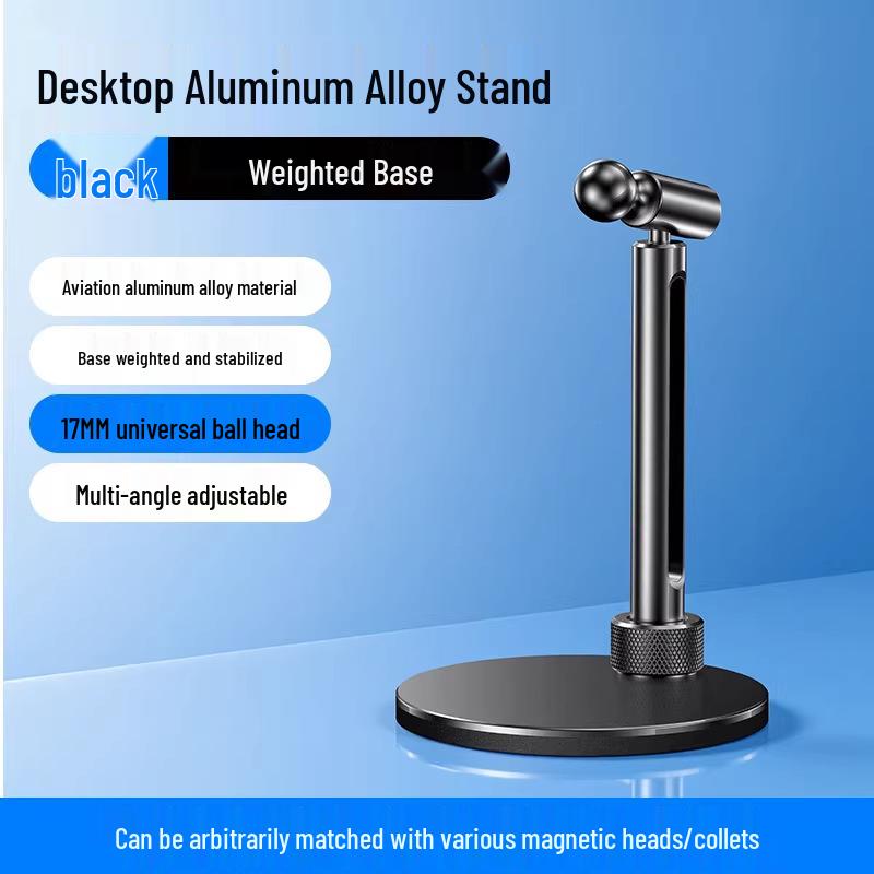 Cold Ice Armor S5 Magnetic Phone Holder: Universal 17mm Ball Head, Weighted Desktop Base, Clip-On Modification