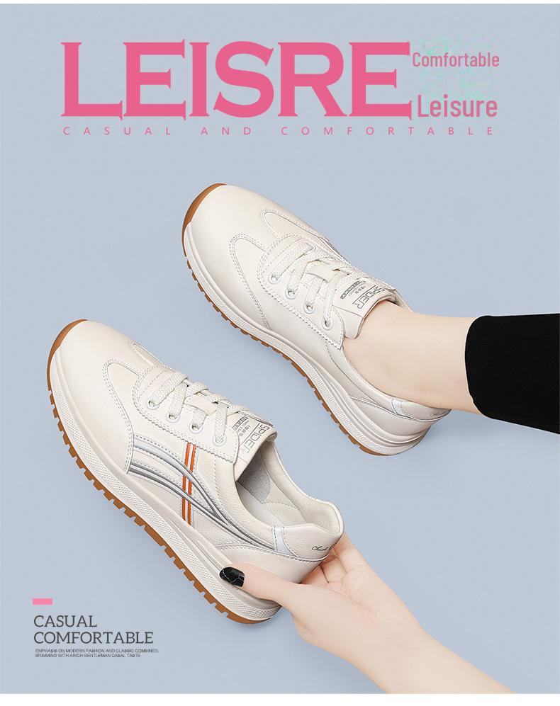 Women's Soft-Soled White Sports Shoes - Lightweight, All-Season, Casual Running & Travel Footwear for Spring & Autumn 2024