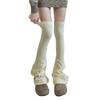 Ribbed Knit Slimming Thigh High Long Socks Elegant Solid Color Designs Flared Over Knee Leg Warmers Stockings for Women