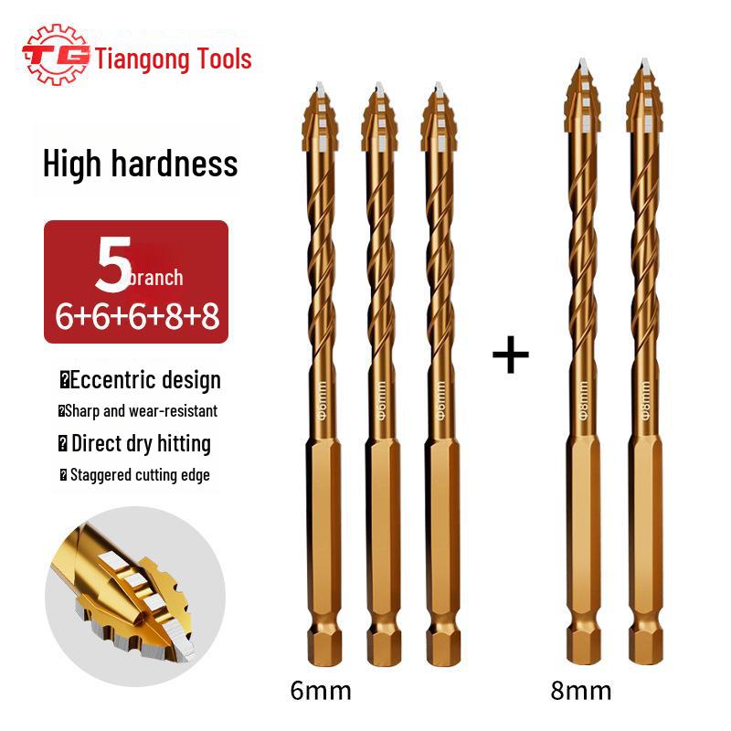 Tiangong High-Hardness Serrated Eccentric Drill Bit for Tile and Concrete