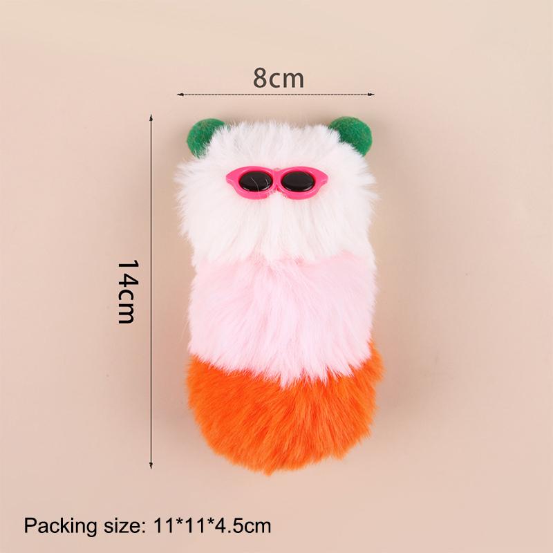 Cute Colorful Caterpillar Shaped Plush Cat Toy Indoor Kitten Molar Biting Toy Pet Interactive Toys Pet Bite Resistant Toys