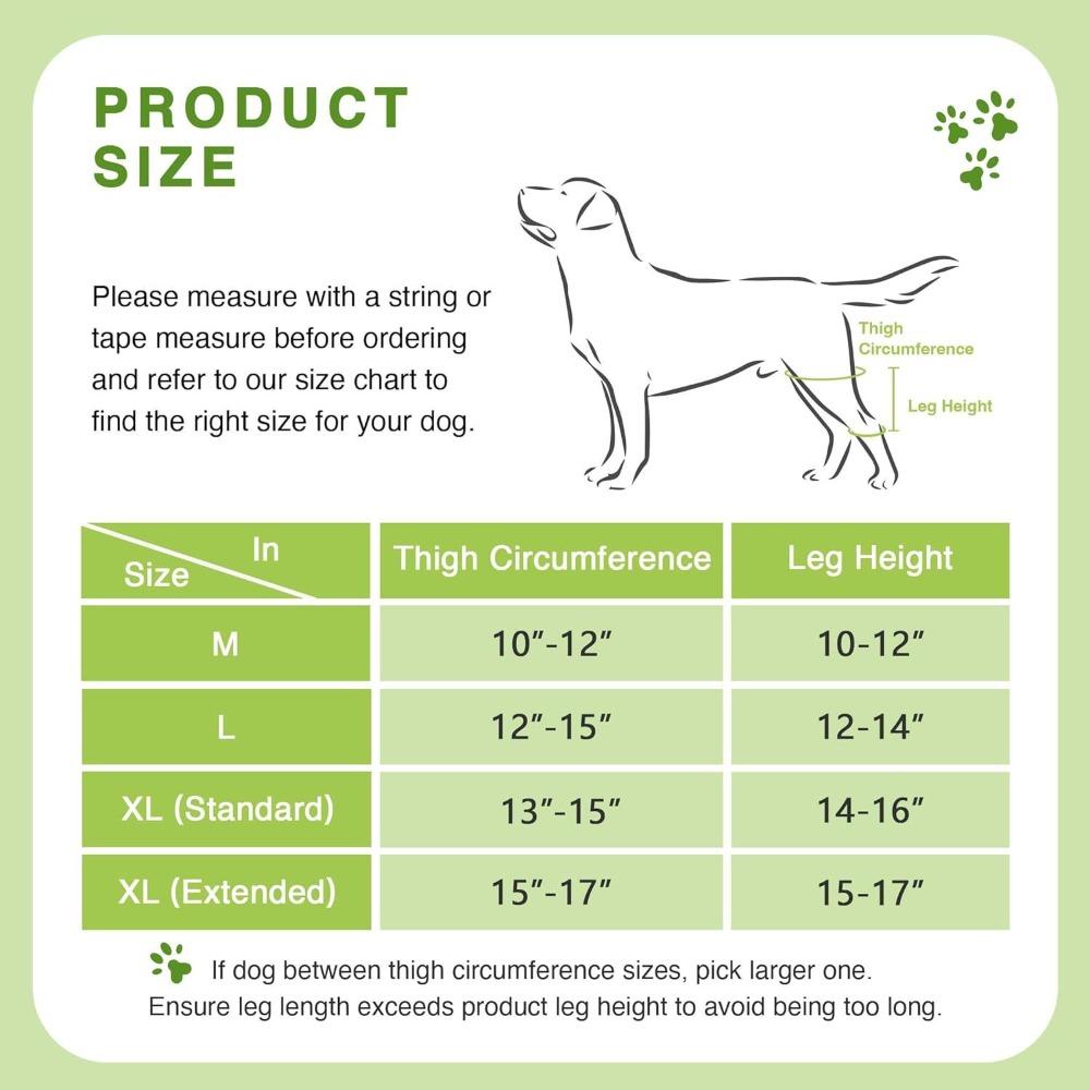 Pies Orteza Biodrowa Wsparcie na Ortezę Kolanową z Linką Trakcyjną, Regulowana Konstrukcja na Ból Stawów | Zapobieganie Lizaniu dla Dużych Psów
