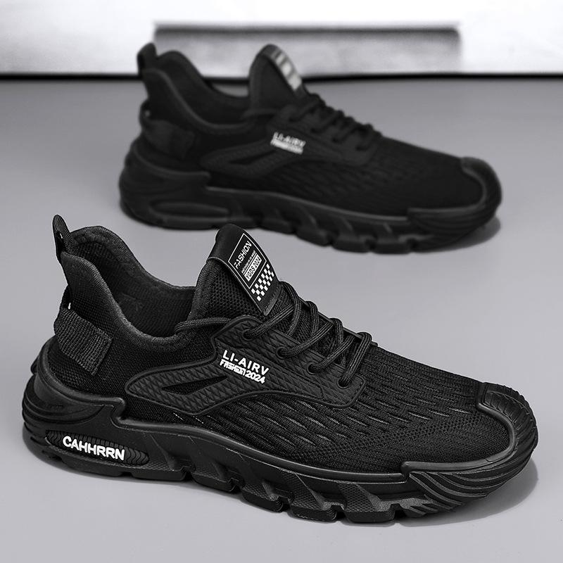 Putian versatile flying woven sports shoes deodorant casual men's running shoes trendy shoes summer breathable mesh
