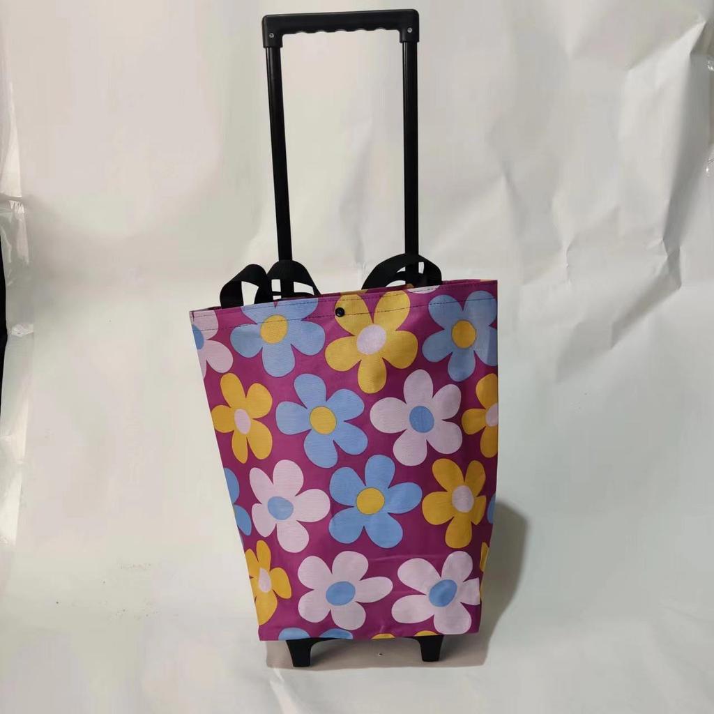 Faltbarer Polyester-Einkaufswagen mit Rädern - Tragbare Trolley-Tasche