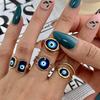 New Oil Dripping Vacuum Electroplating Devil's Eye Open Hand Jewelry