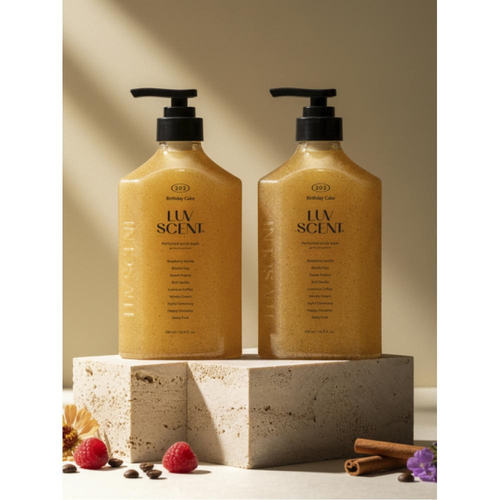 

Luvscent Scrub Wash 500ml Birthday Cake Raspberry Vanilla Fragrance Set Of 2 NONE