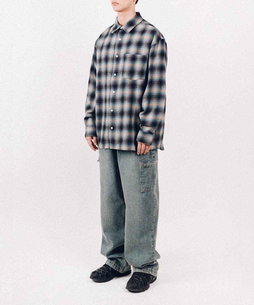 PHYSICAL DEPARTMENT Flannel Chiefs Tartan Check Shirt_Light Blue