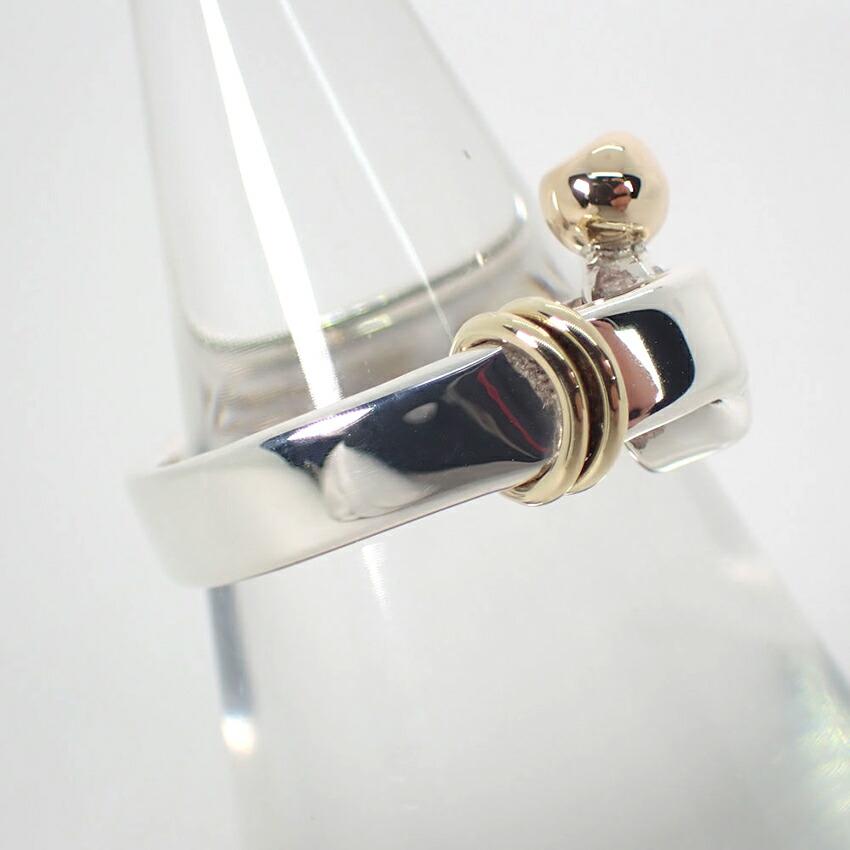 [Used] TIFFANY 925/750 Hook & Eye Ring / Size 8 / j12-13