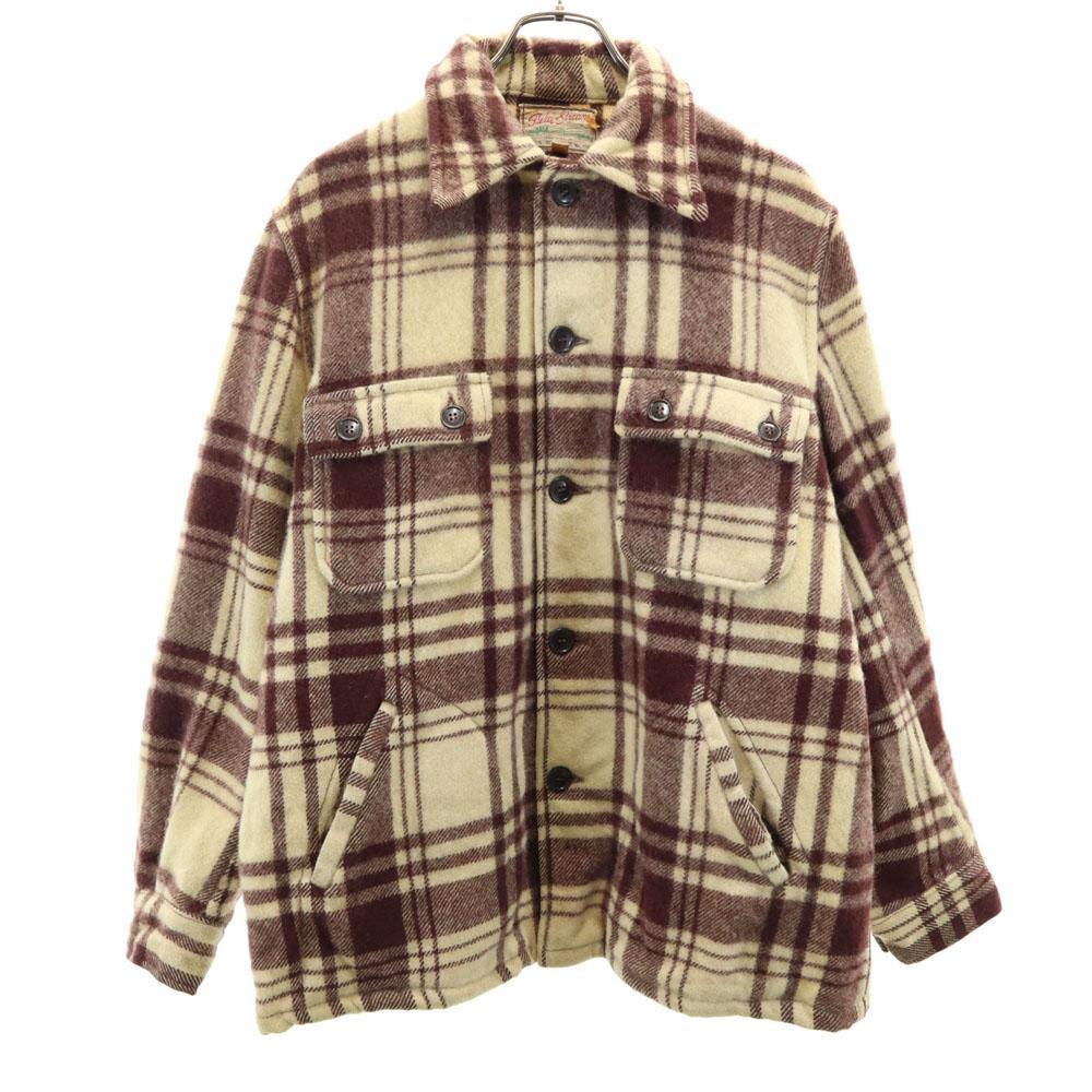 Field Stream 50s Vintage Long Sleeve Wool Shirt Jacket M Beige and Others Men's Used