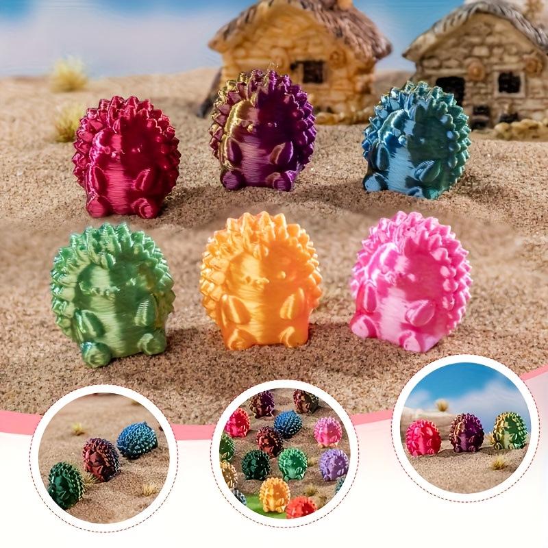 3D Printed Cute Hedgehog Ornaments - Realistic Small Animal Decor