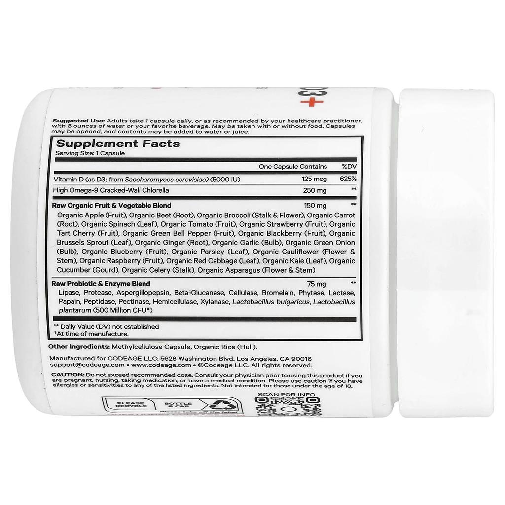 Raw Vitamin D3+, 60 Veggie Capsules