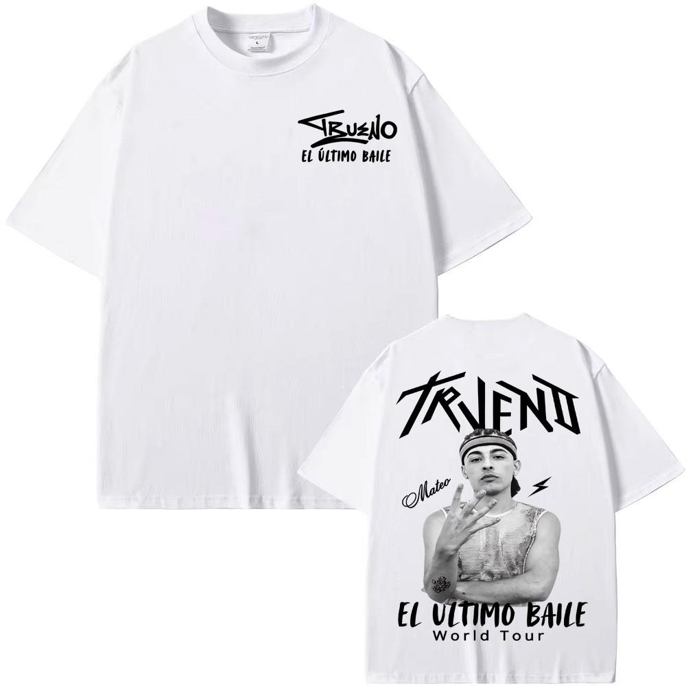 Trueno El Ultimo Balie 2025 World Tour Rapper T-Shirt, Hip Hop Harajuku Pop Summer Crew Neck Casual Cotton Short Sleeve