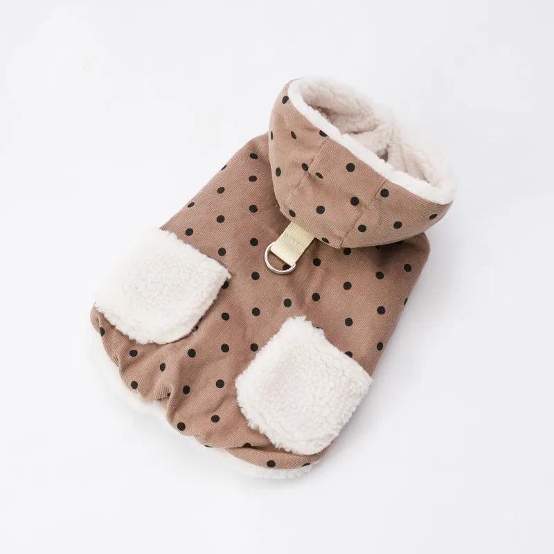 

Winter Pet Outfits Cat Puppy Small Dog Costume Coat Jacket Yorkie Pomeranian Poodle Bichon Schnauzer Dog Clothes Pet Clothing S кавовий