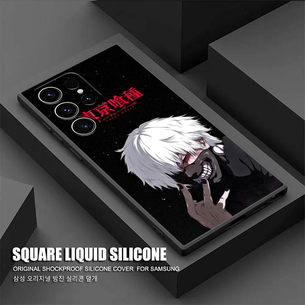 Tokyo Anime Ghouls Black Art Phone Case For Samsung Galaxy S24 Ultra Cases S23 S21 S20 FE S22 9 Plus Note 20 Ultra Silicon Cover