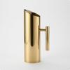 Water Pitcher Pouring Spout Stainless Steel Side Handle Silver Carafe 1L Straight 304
