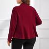 Women's Temperament Jacket Tops Plus Size Button Zip Jacket